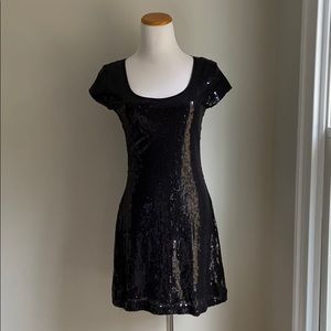 Black Sequin Party Dress